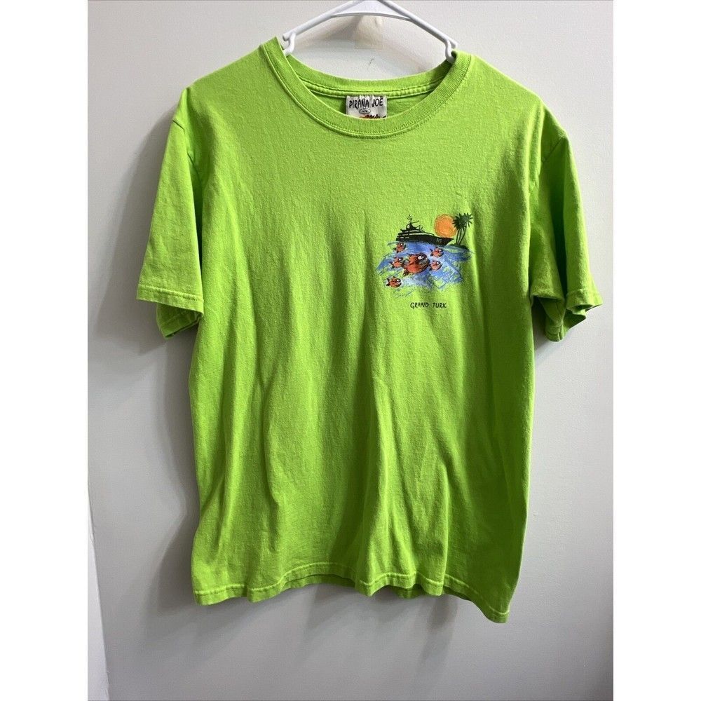 Pirana Joe ‎ “Grand Turk” Green Shirt Size M